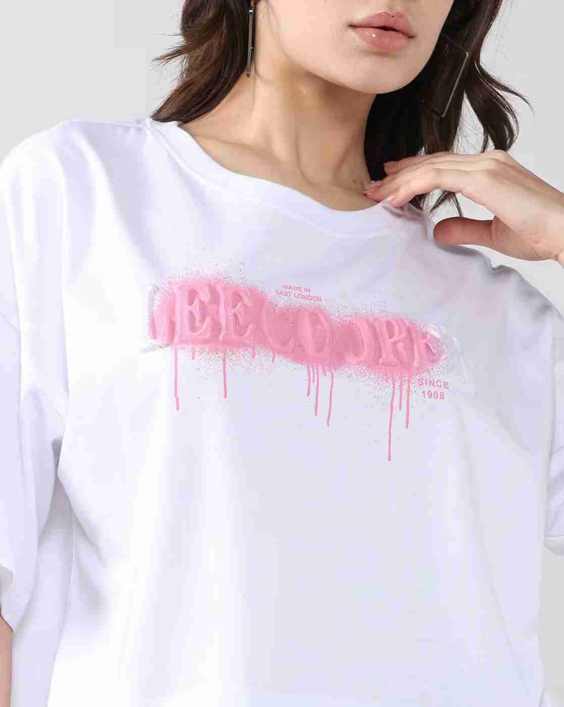 Lee Cooper | Women Brand Print Regular Fit Crew-Neck T-Shirt|4