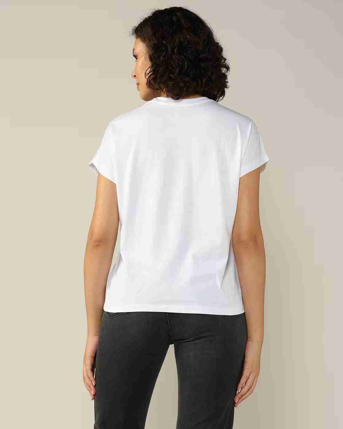 Lee Cooper | Women Embroidered Regular Fit Crew-Neck T-Shirt|2