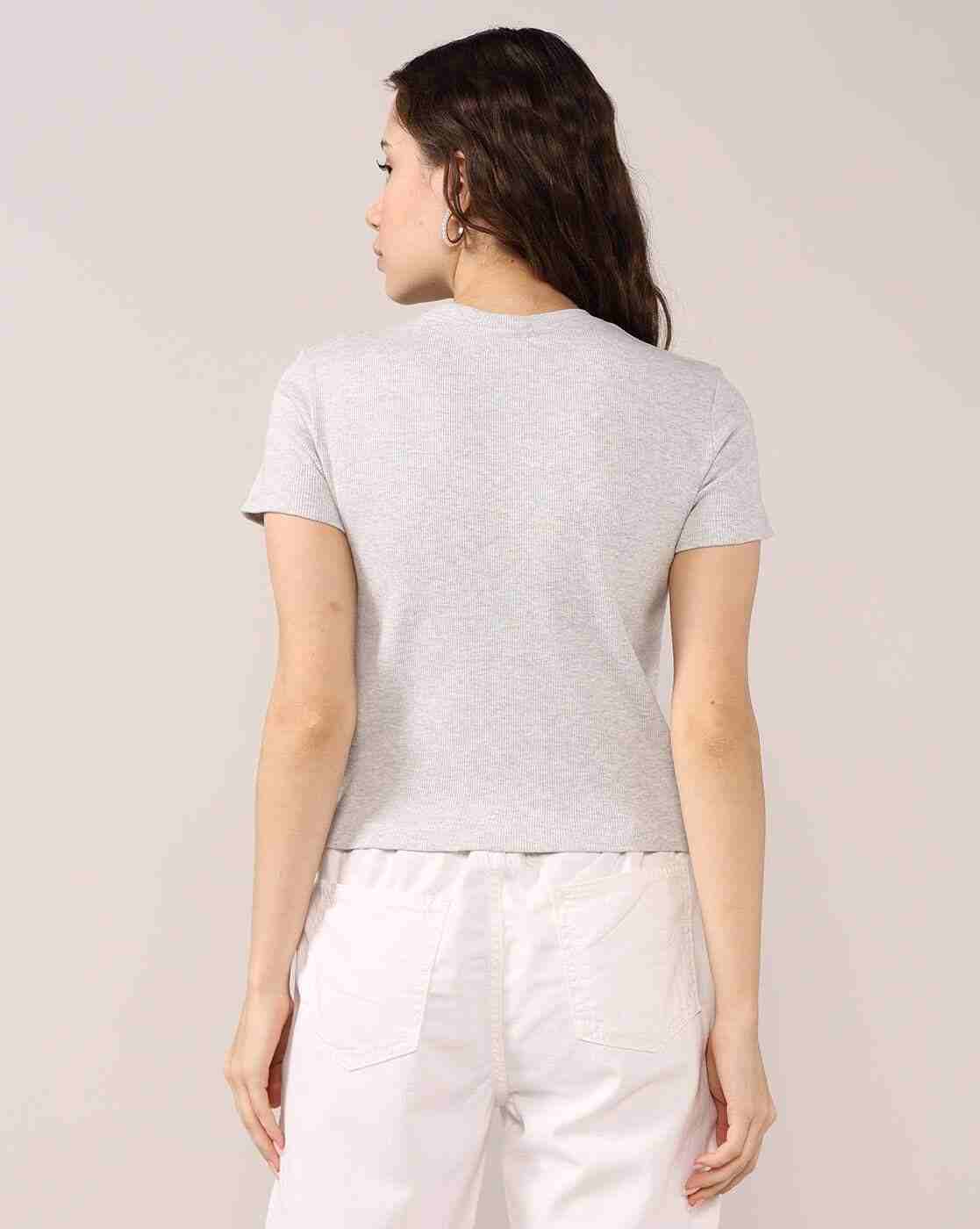 Lee Cooper | Women Logo Print Regular Fit Crew-Neck T-Shirt|2