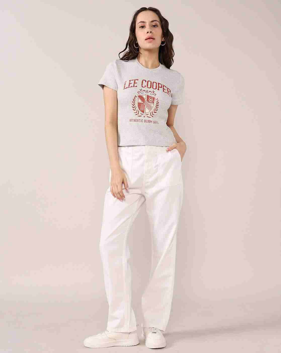 Lee Cooper | Women Logo Print Regular Fit Crew-Neck T-Shirt|3