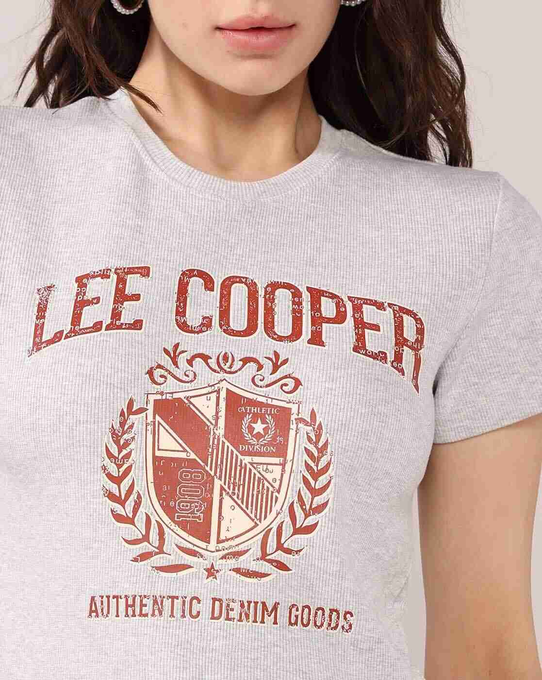 Lee Cooper | Women Logo Print Regular Fit Crew-Neck T-Shirt|4