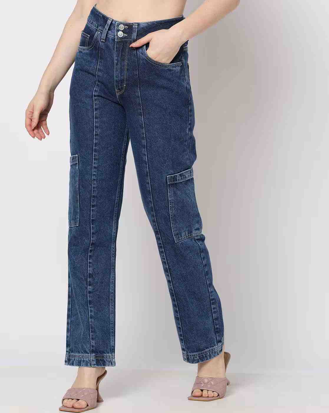 Lee Cooper | Women High Rise Straight Loose Fit Jeans|0