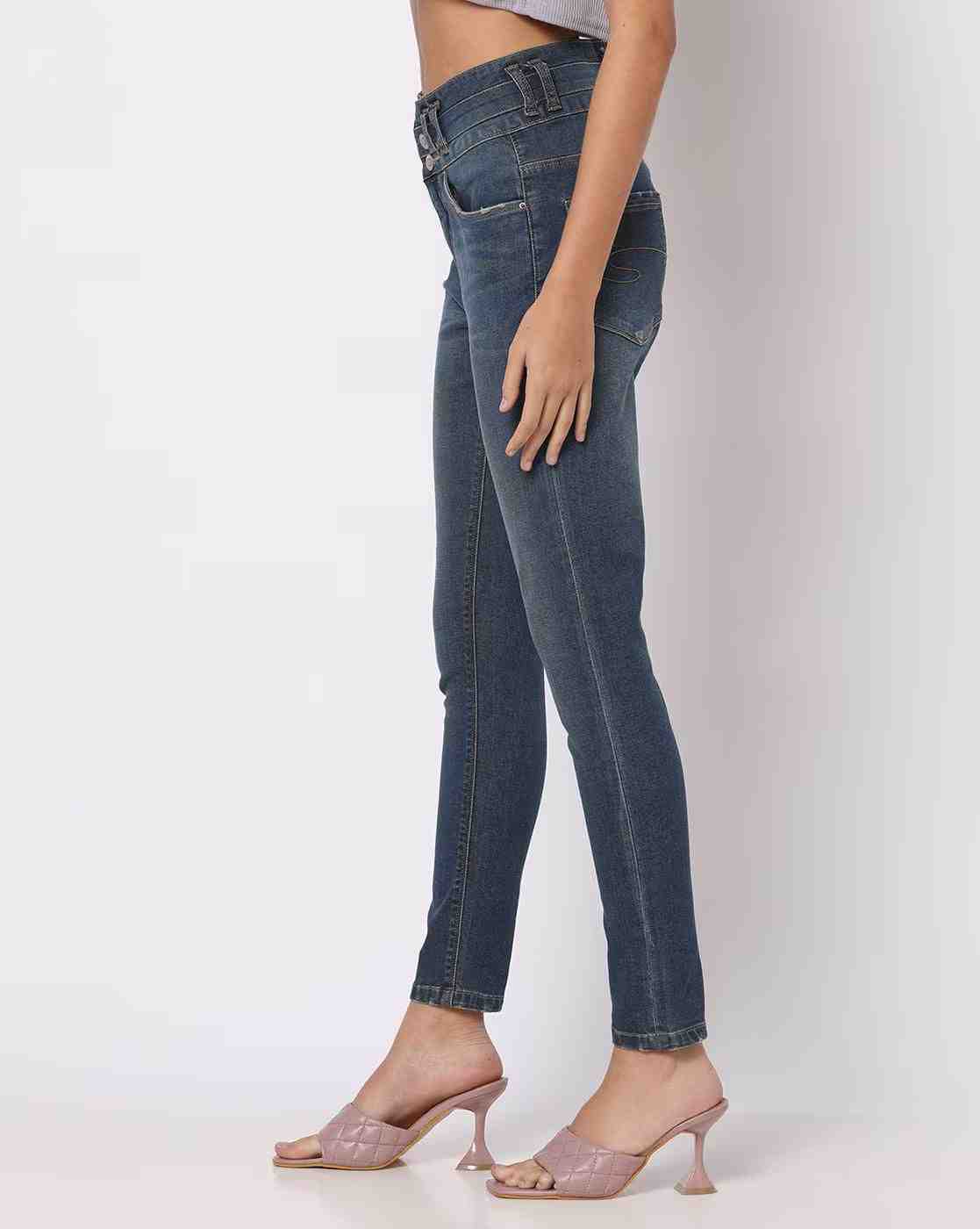 Lee Cooper | Women Light-Wash Slim Fit Jeans|1