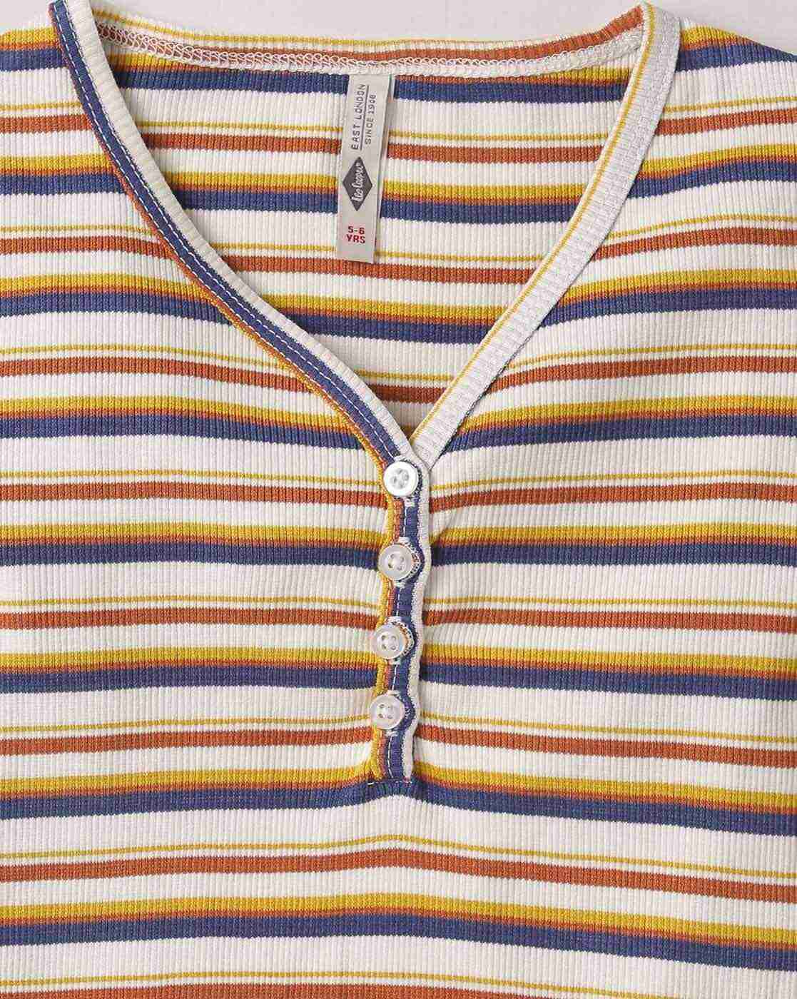 Lee Cooper | Striped V-Neck T-Shirt|2