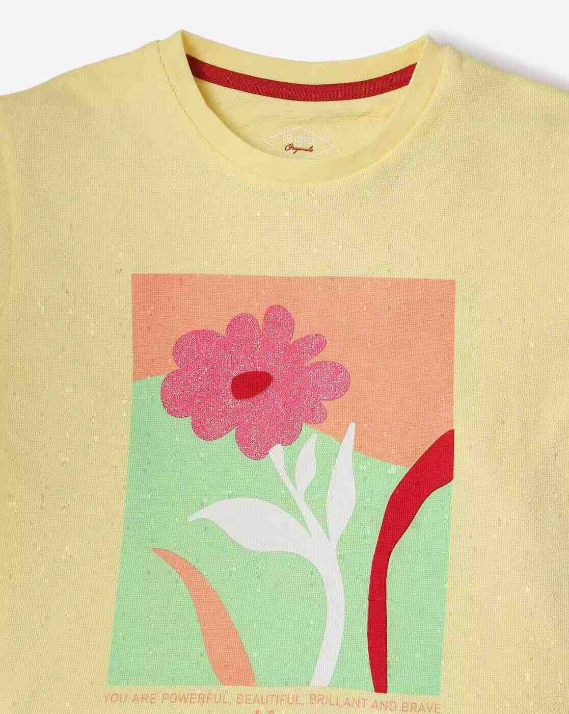 Lee Cooper | Floral Print Round-Neck T-Shirt|2