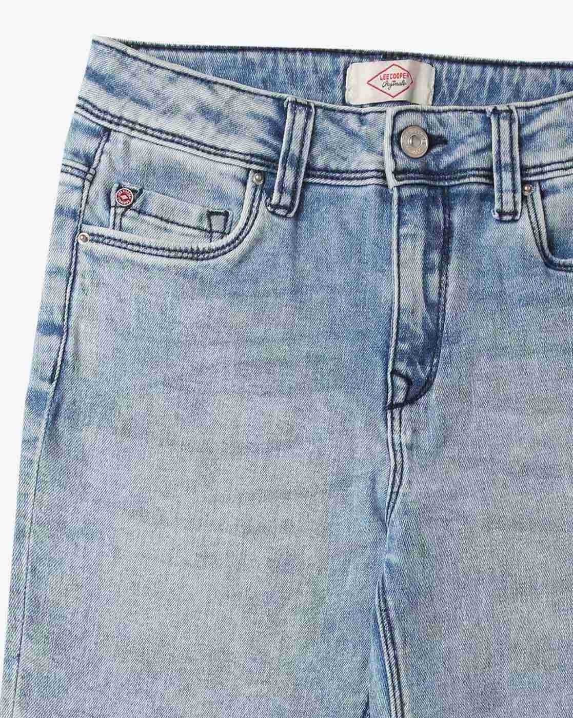 Lee Cooper | Girls Lightly Washed Slim Fit Cut & Sew Jeans|2