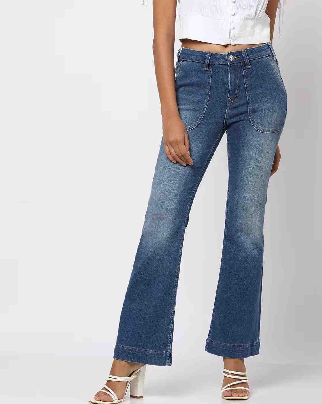 Lee Cooper | Heavily Washed Bootcut Jeans|0
