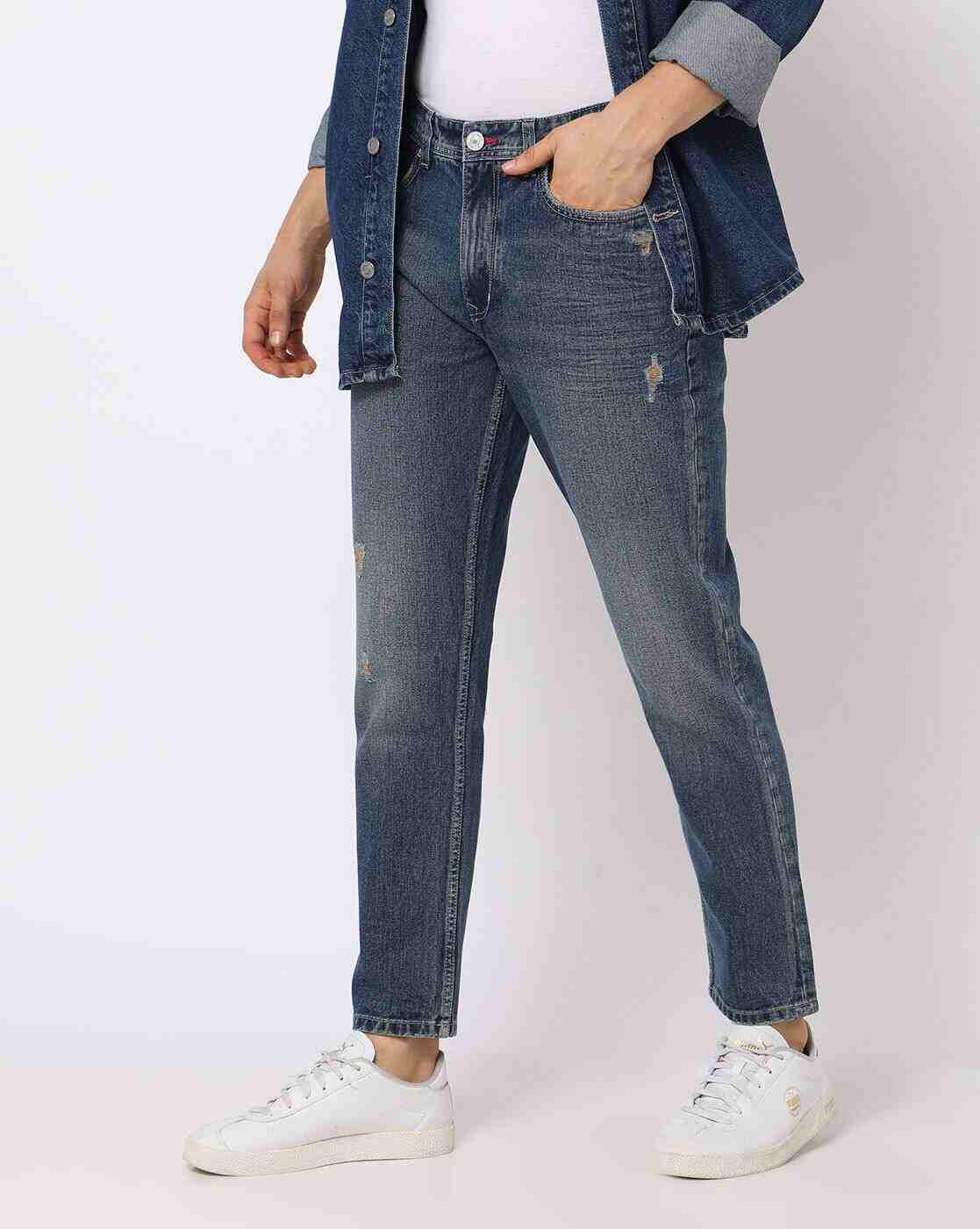 Lee Cooper | Men Heavily Washed Slim Fit Jeans|0