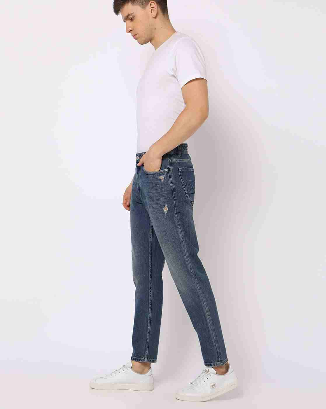Lee Cooper | Men Heavily Washed Slim Fit Jeans|3