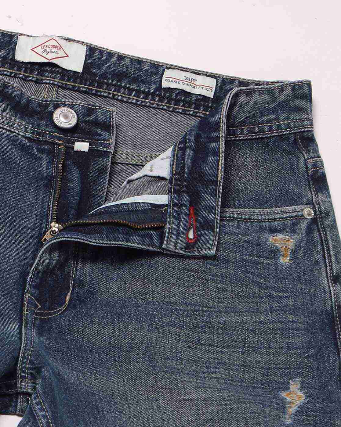 Lee Cooper | Men Heavily Washed Slim Fit Jeans|5