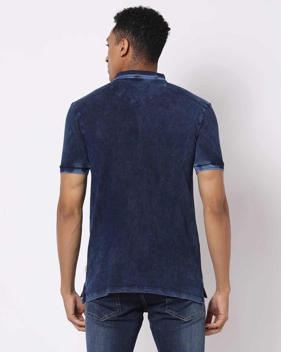 Lee Cooper | Regular Fit Cotton Polo T-Shirt with Logo Print|2