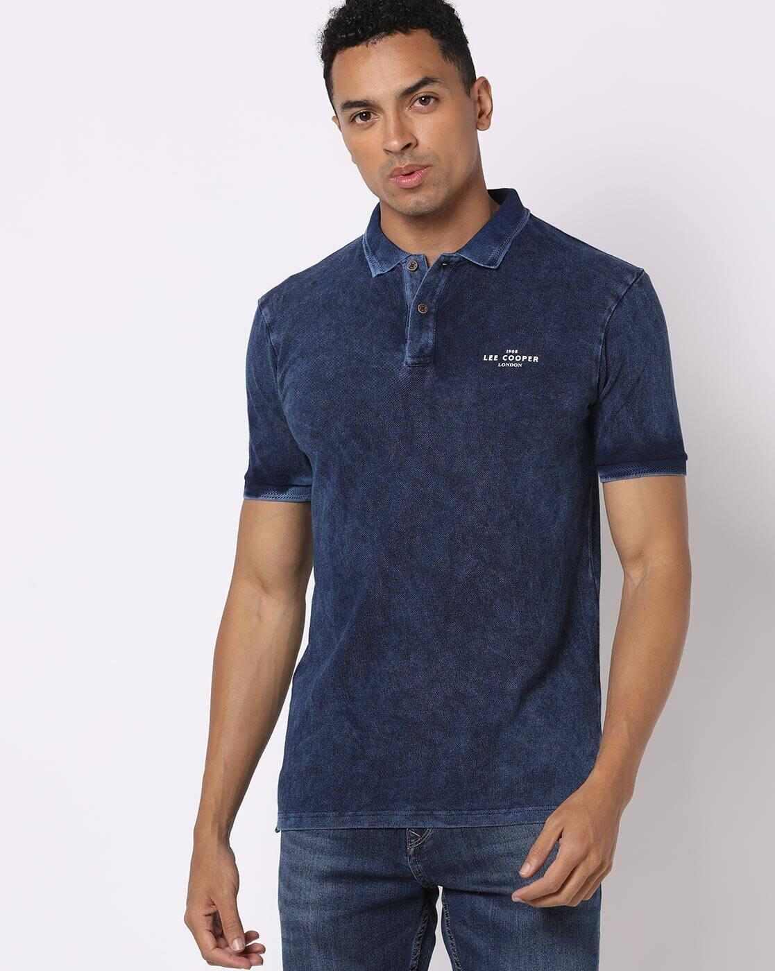 Lee Cooper | Regular Fit Cotton Polo T-Shirt with Logo Print|3