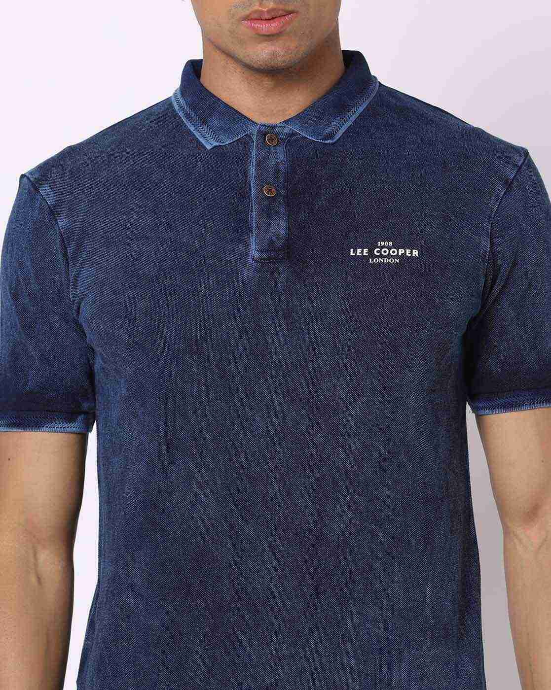 Lee Cooper | Regular Fit Cotton Polo T-Shirt with Logo Print|4