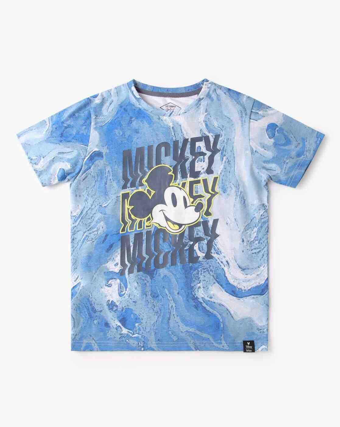 Lee Cooper | Mickey Mouse Print Round-Neck T-Shirt|0