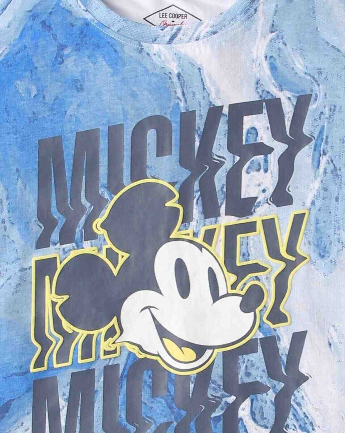 Lee Cooper | Mickey Mouse Print Round-Neck T-Shirt|2