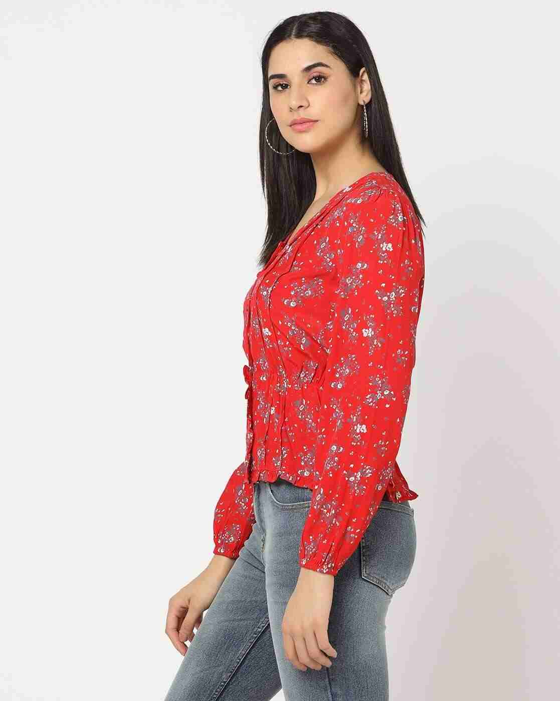 Lee Cooper | Floral Print V-Neck Top|2