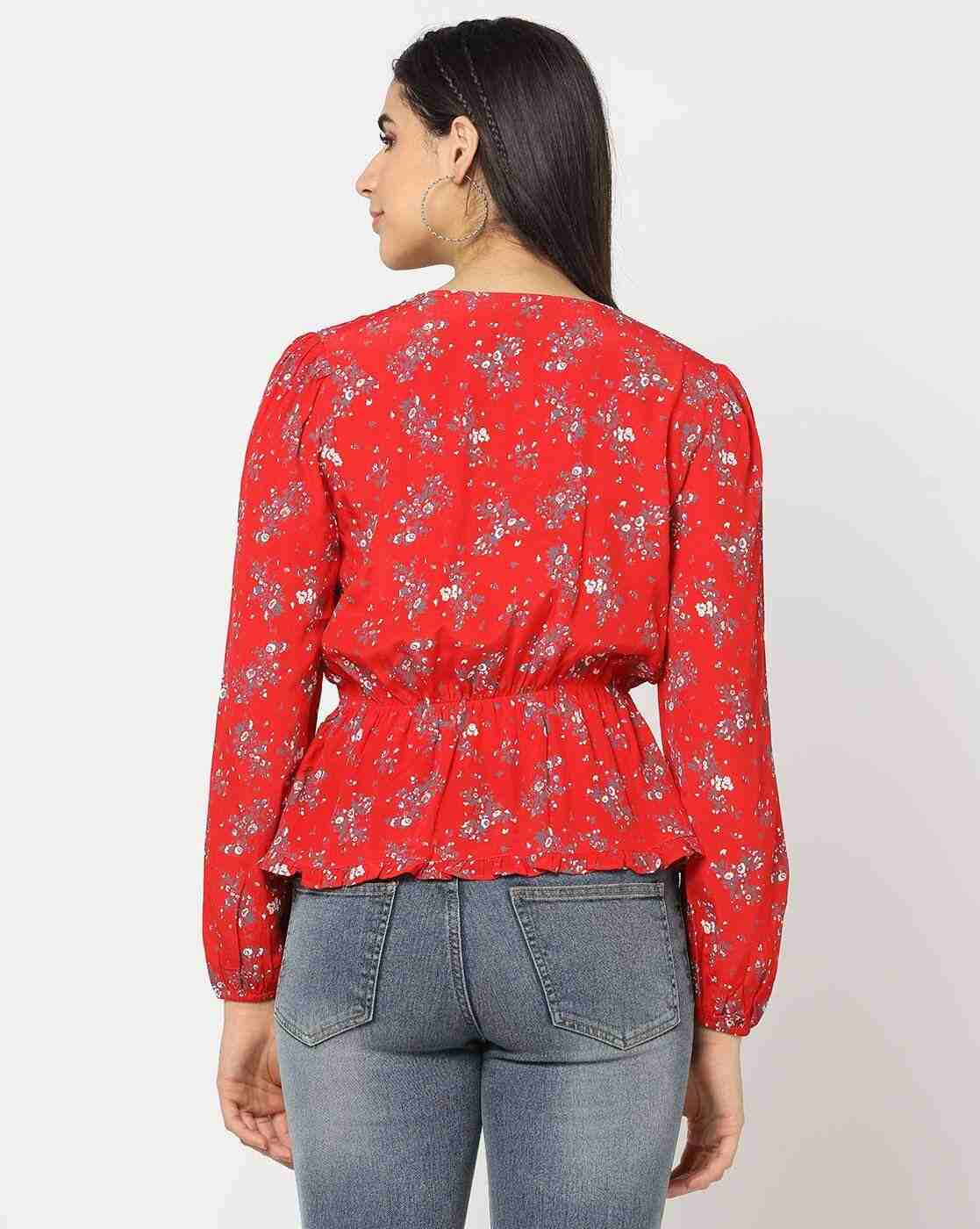 Lee Cooper | Floral Print V-Neck Top|3