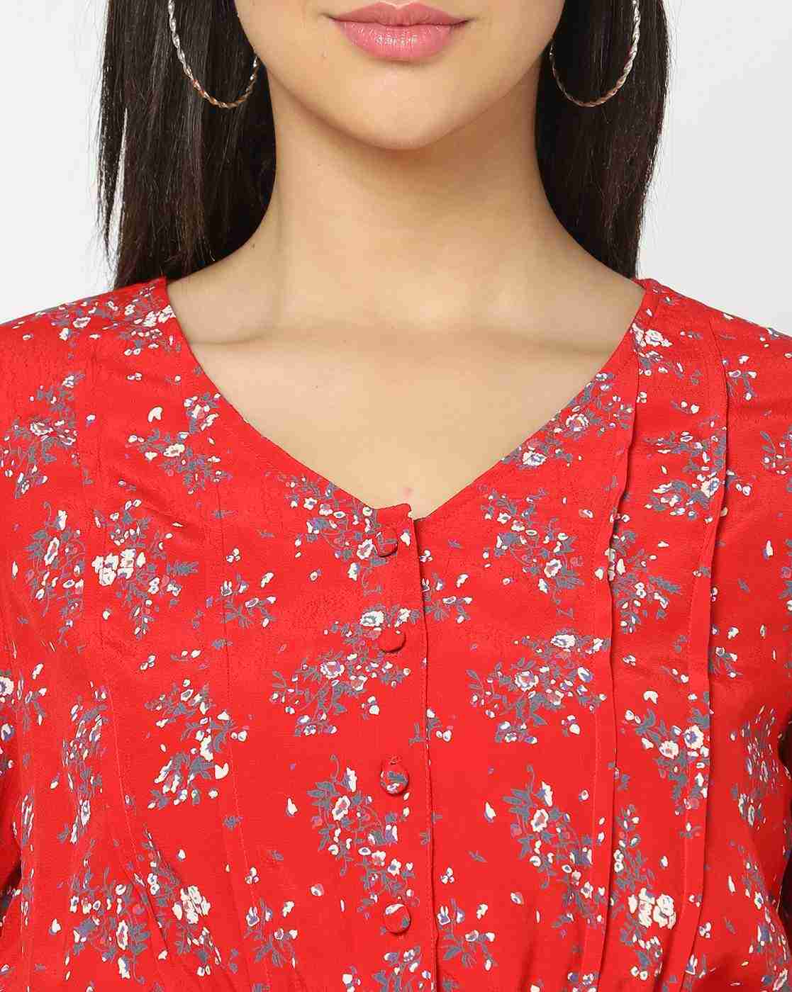 Lee Cooper | Floral Print V-Neck Top|4