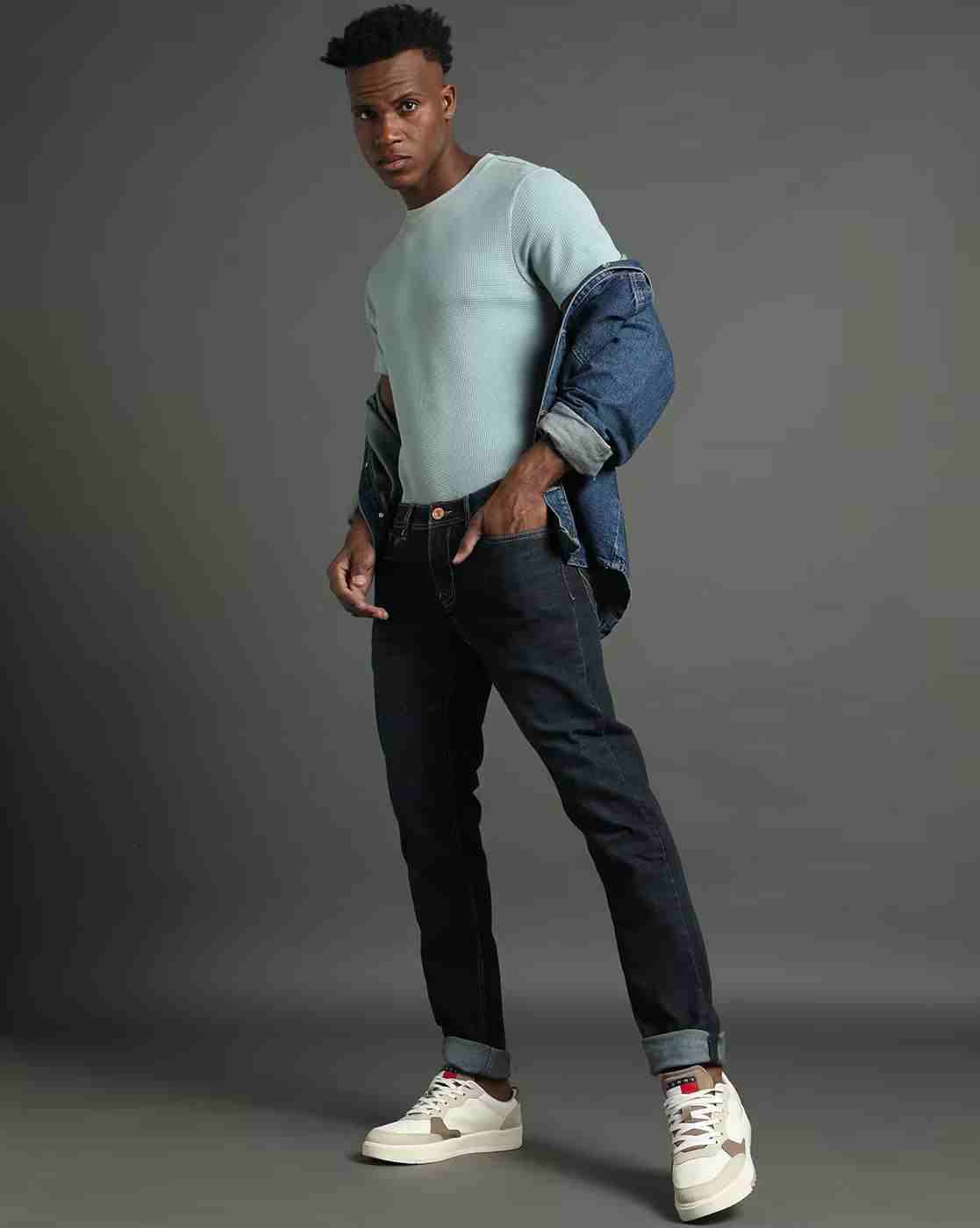 Lee Cooper | Men Light-Wash Slim Fit Low-Rise Jeans|0
