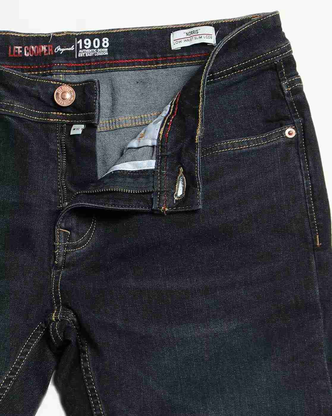 Lee Cooper | Men Light-Wash Slim Fit Low-Rise Jeans|5