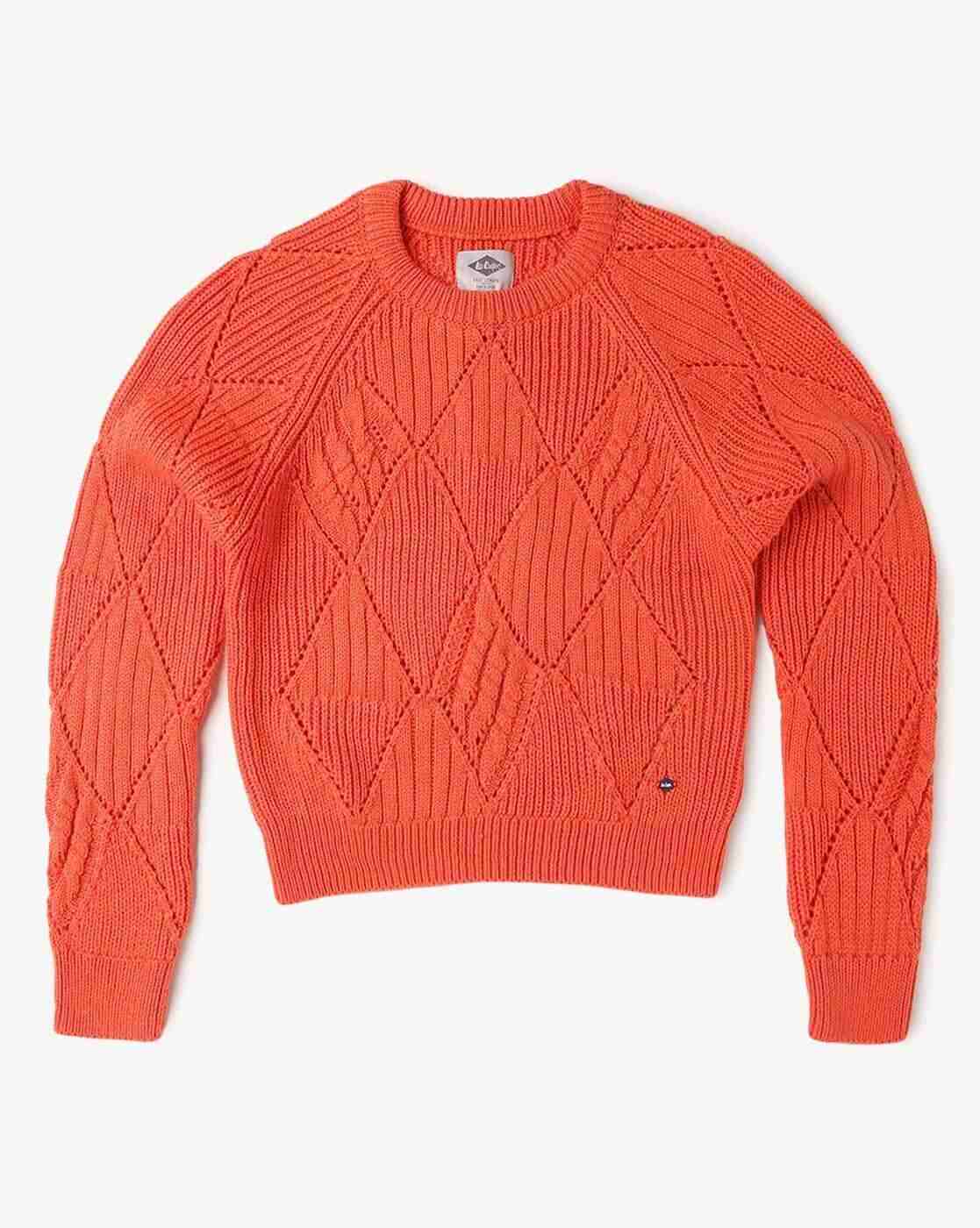 Lee Cooper | Geometric Knit Round-Neck Pullover|0