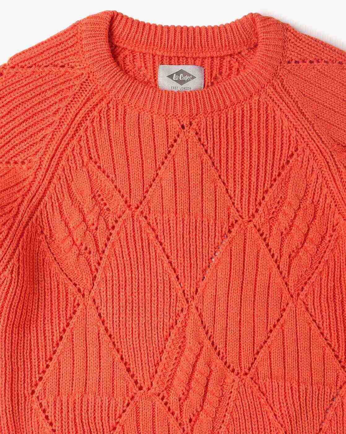 Lee Cooper | Geometric Knit Round-Neck Pullover|2