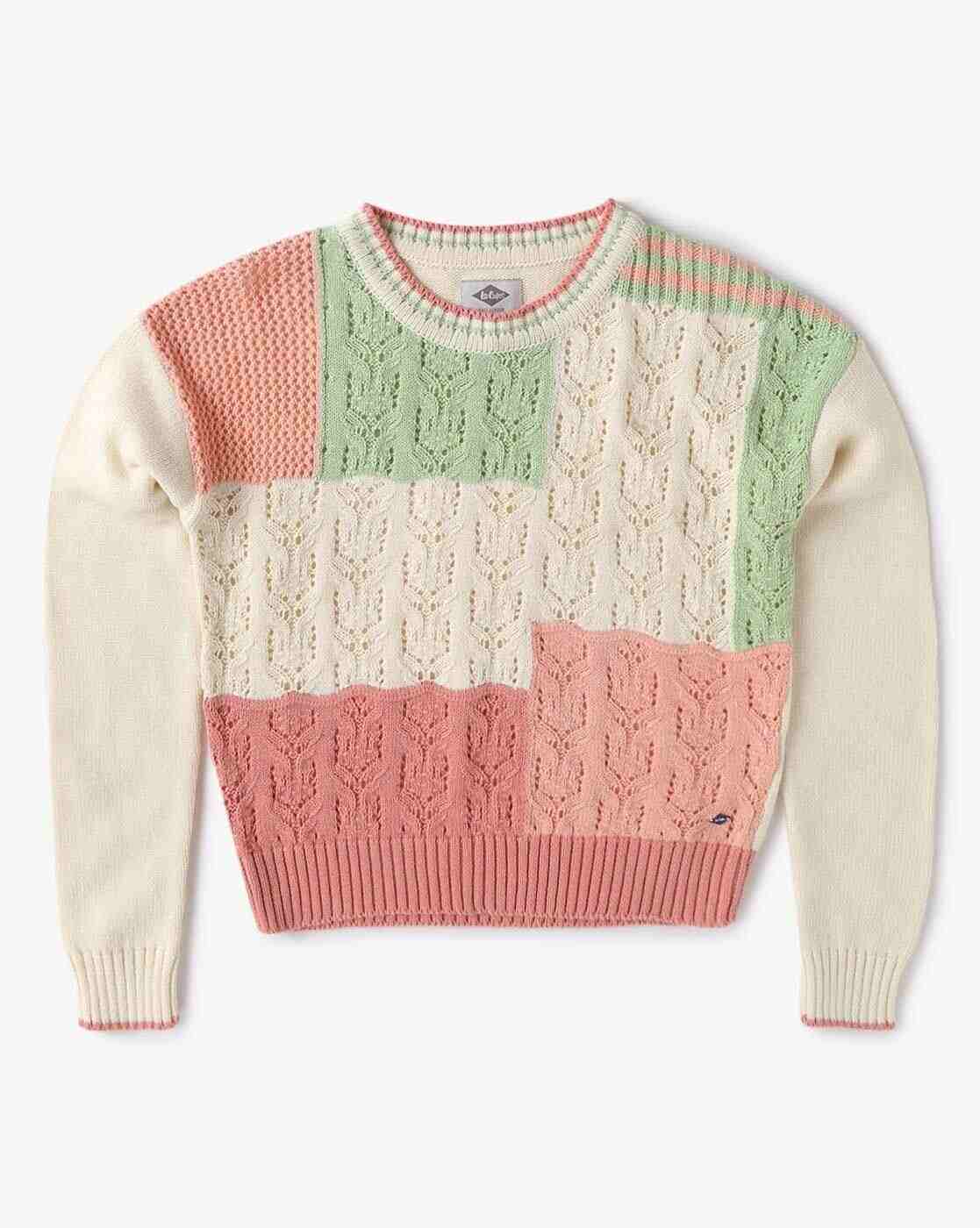 Lee Cooper | Open-Knit Crew-Neck Sweatshirt|1