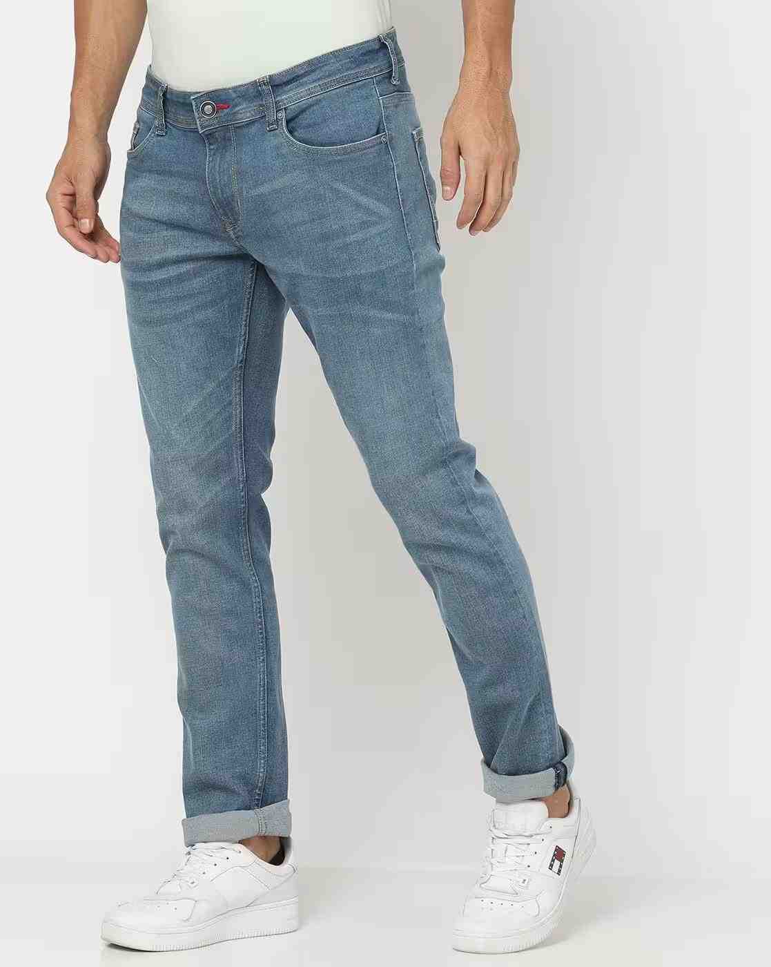 Lee Cooper | Men Lightly-Washed Slim Fit Jeans|0