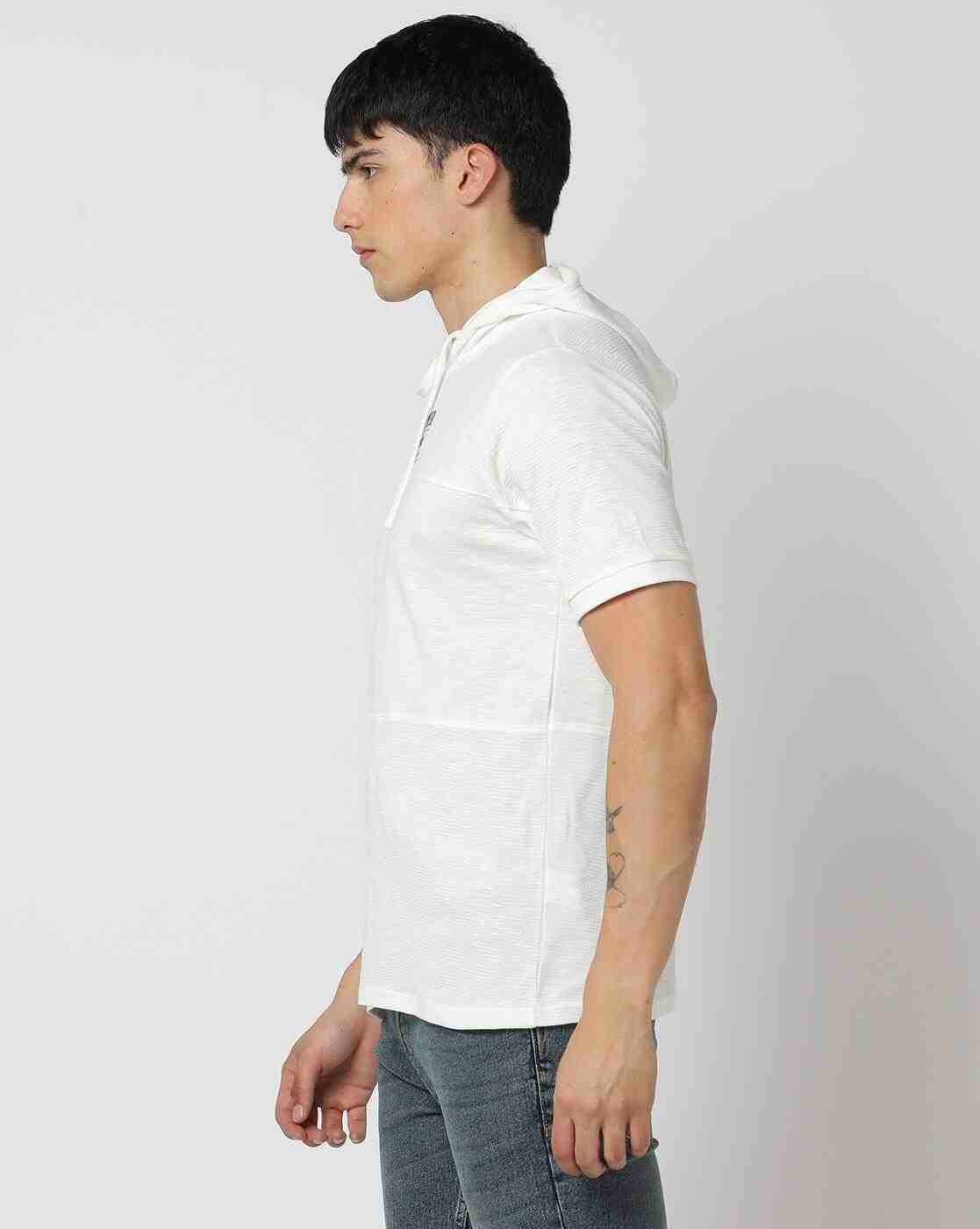 Lee Cooper | Regular Fit Brand Embroidered Hooded T-Shirt|1