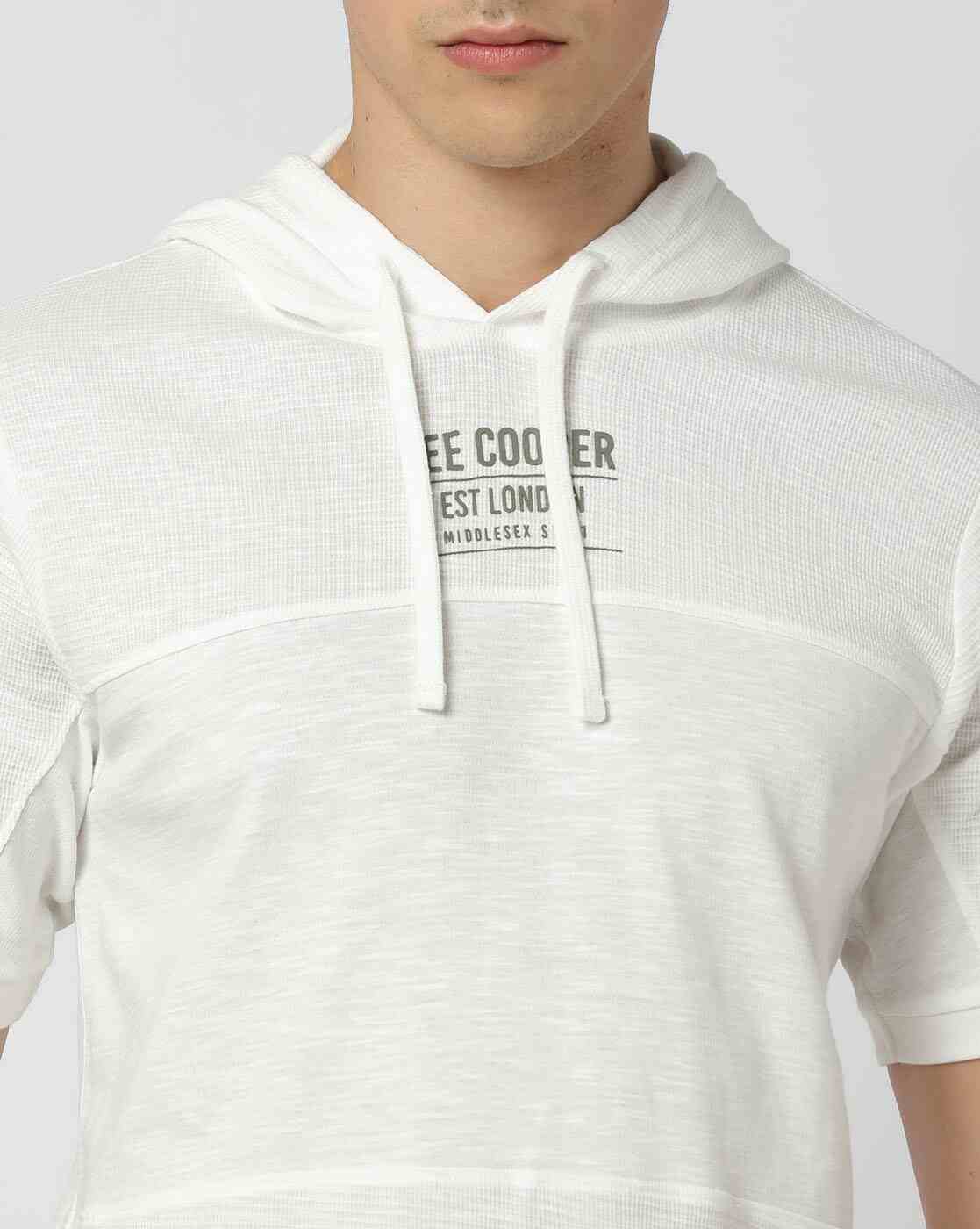 Lee Cooper | Regular Fit Brand Embroidered Hooded T-Shirt|3