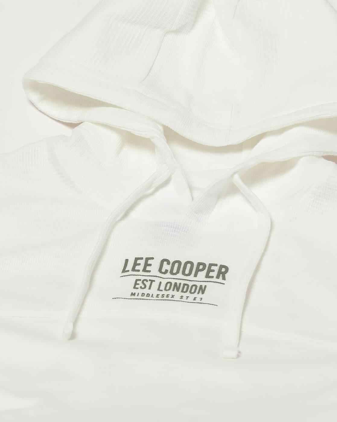 Lee Cooper | Regular Fit Brand Embroidered Hooded T-Shirt|4