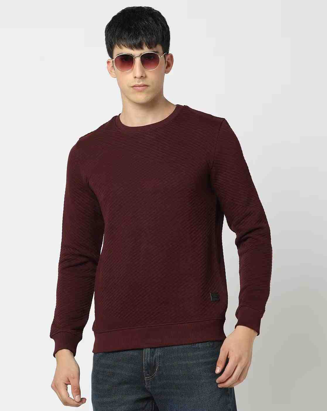 Lee Cooper | Ribbed Crew-Neck Sweatshirt|0