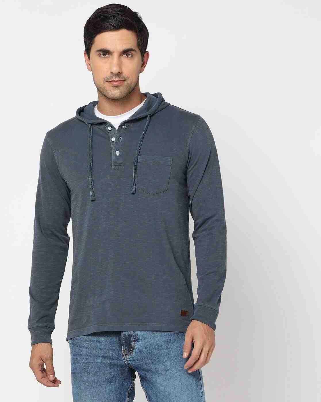 Lee Cooper | Regular Fit Cotton Hooded T-Shirt|0