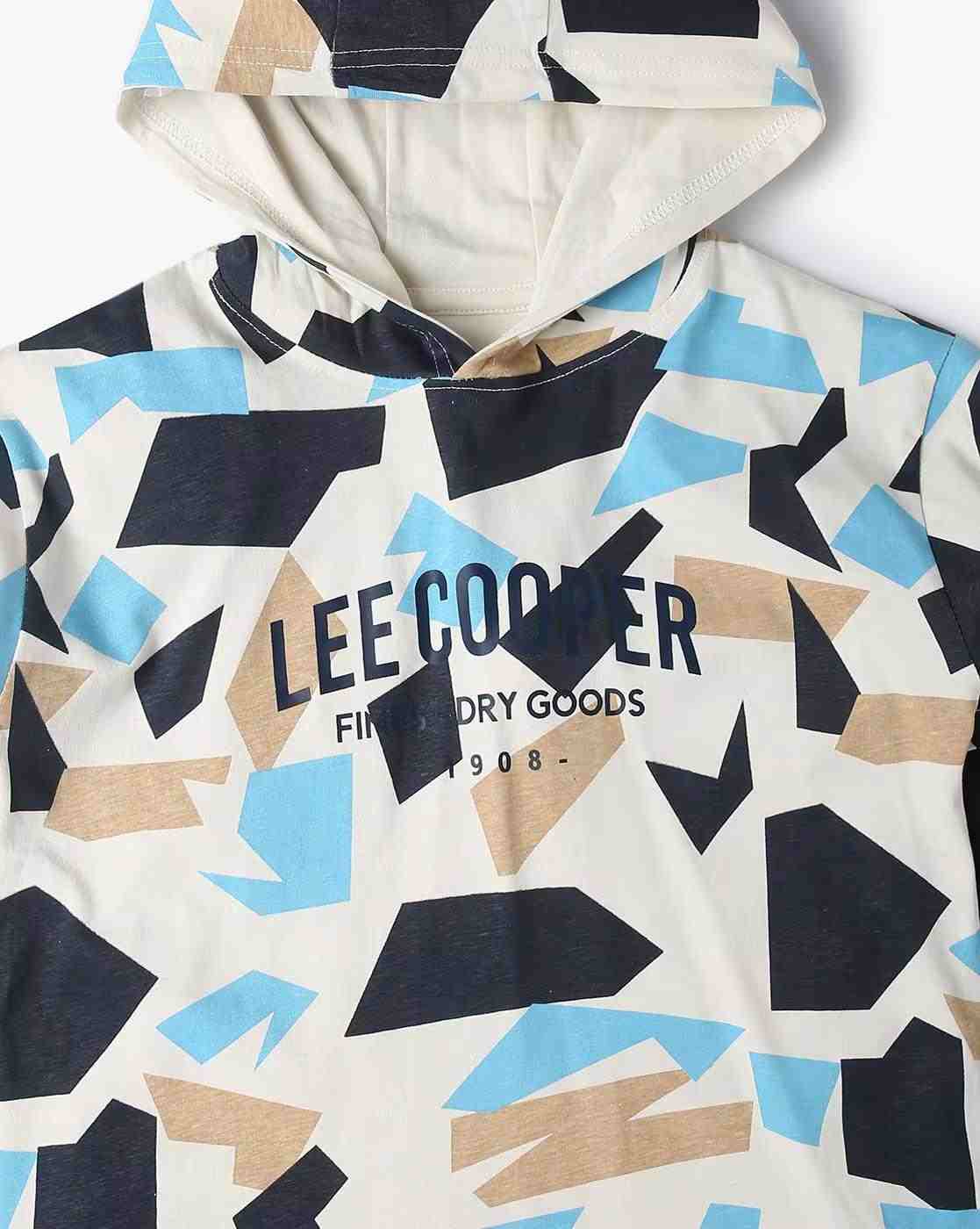 Lee Cooper | Printed Hooded Regular Fit T-Shirt|2