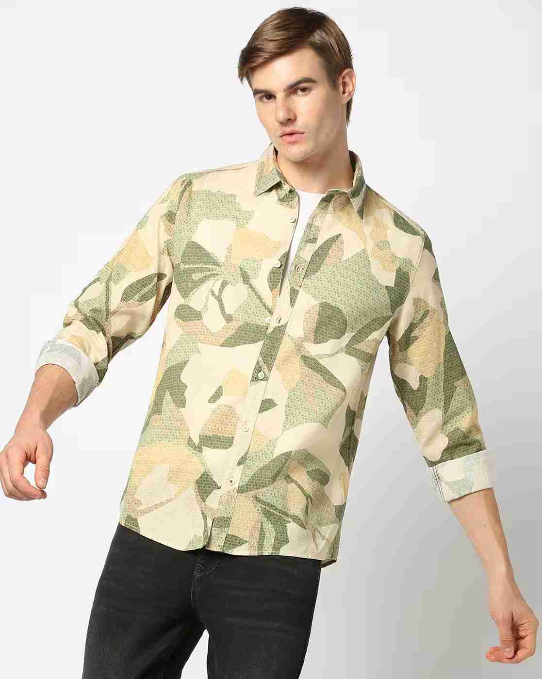 Lee Cooper | Men Leaf Print Relaxed Fit Shirt|0