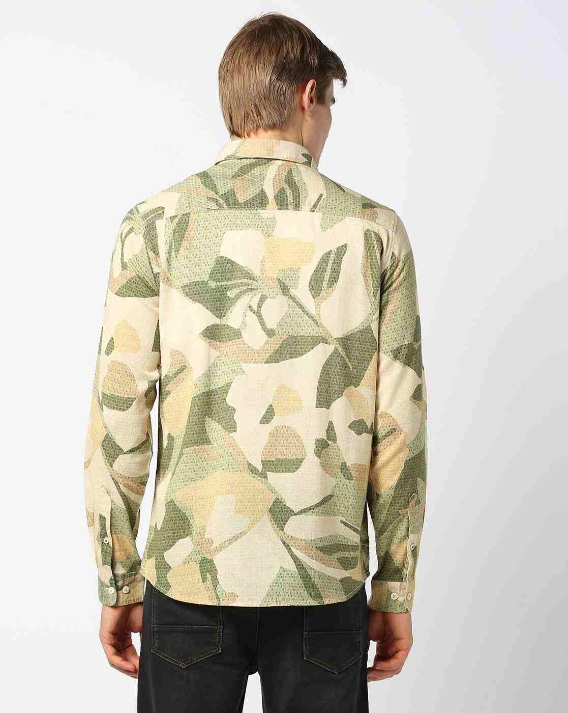 Lee Cooper | Men Leaf Print Relaxed Fit Shirt|2