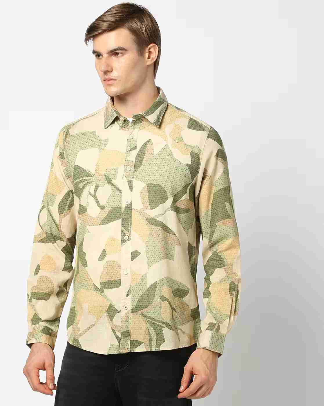Lee Cooper | Men Leaf Print Relaxed Fit Shirt|3