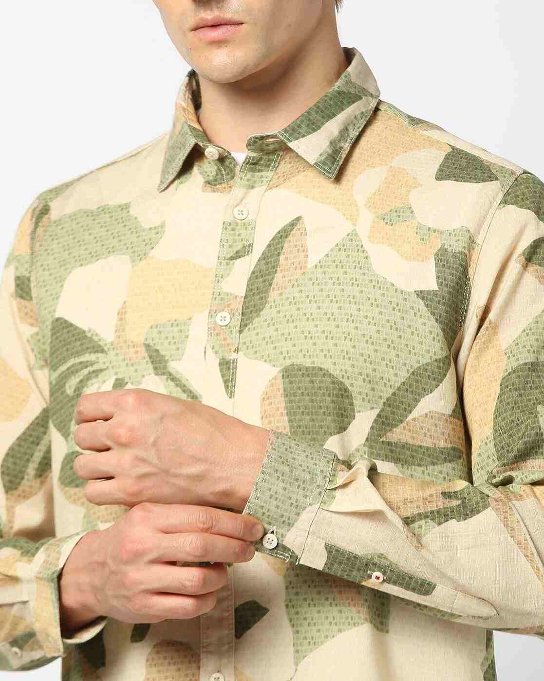 Lee Cooper | Men Leaf Print Relaxed Fit Shirt|4