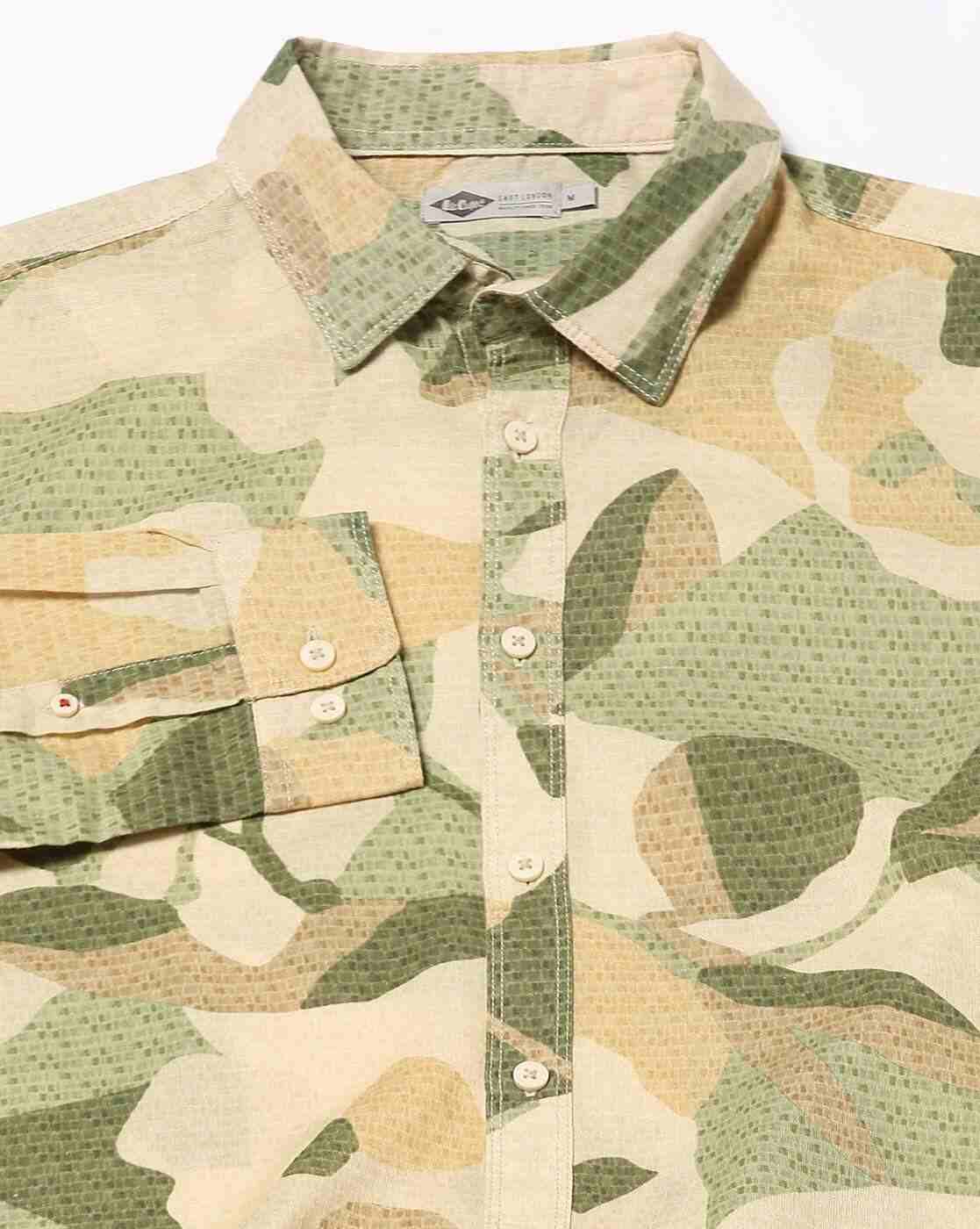 Lee Cooper | Men Leaf Print Relaxed Fit Shirt|5