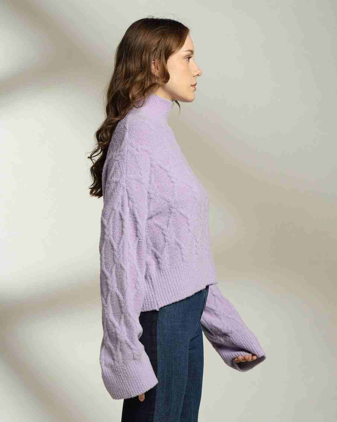 Lee Cooper | Women Cable-Knit Winterwear Sweater|1