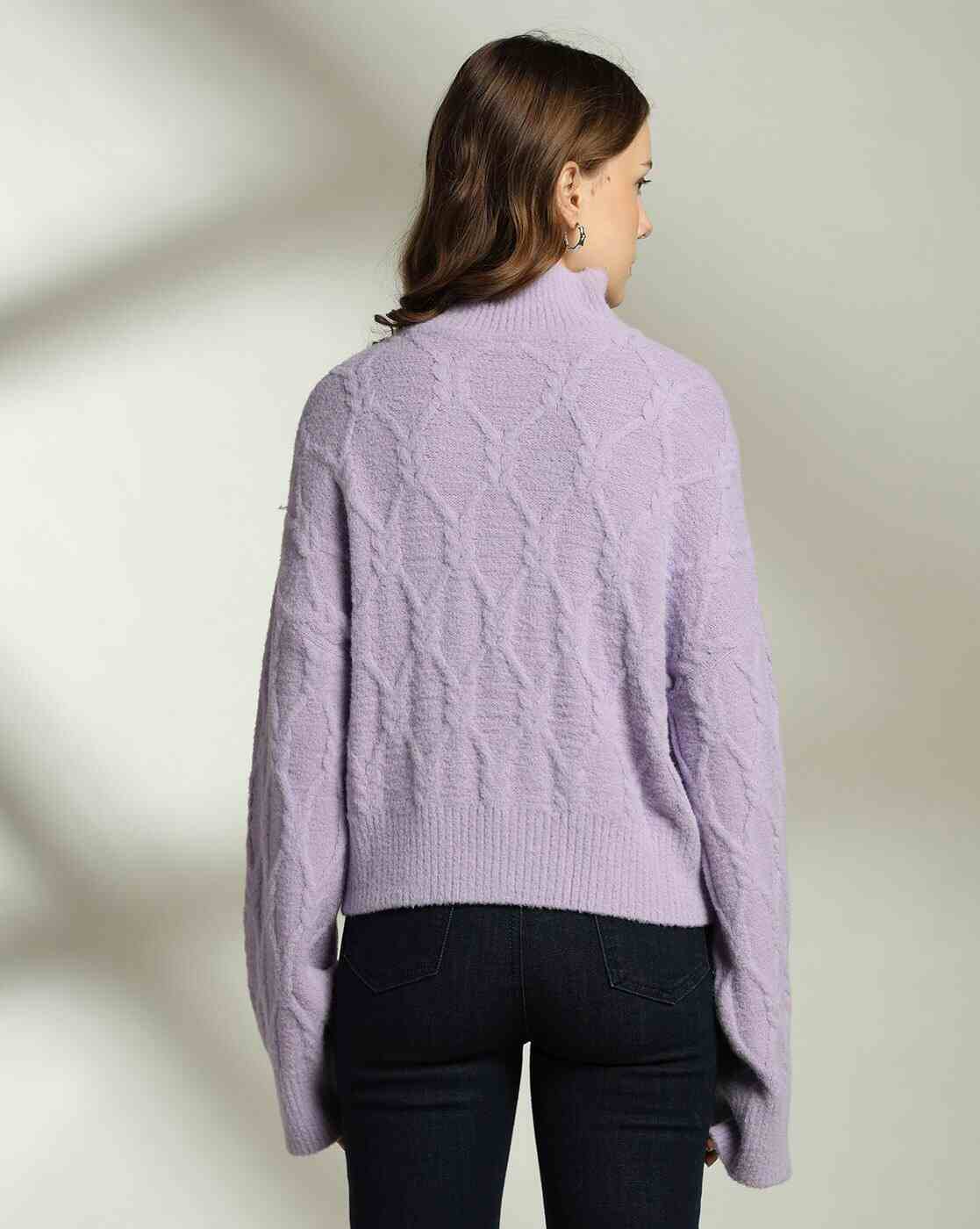 Lee Cooper | Women Cable-Knit Winterwear Sweater|2