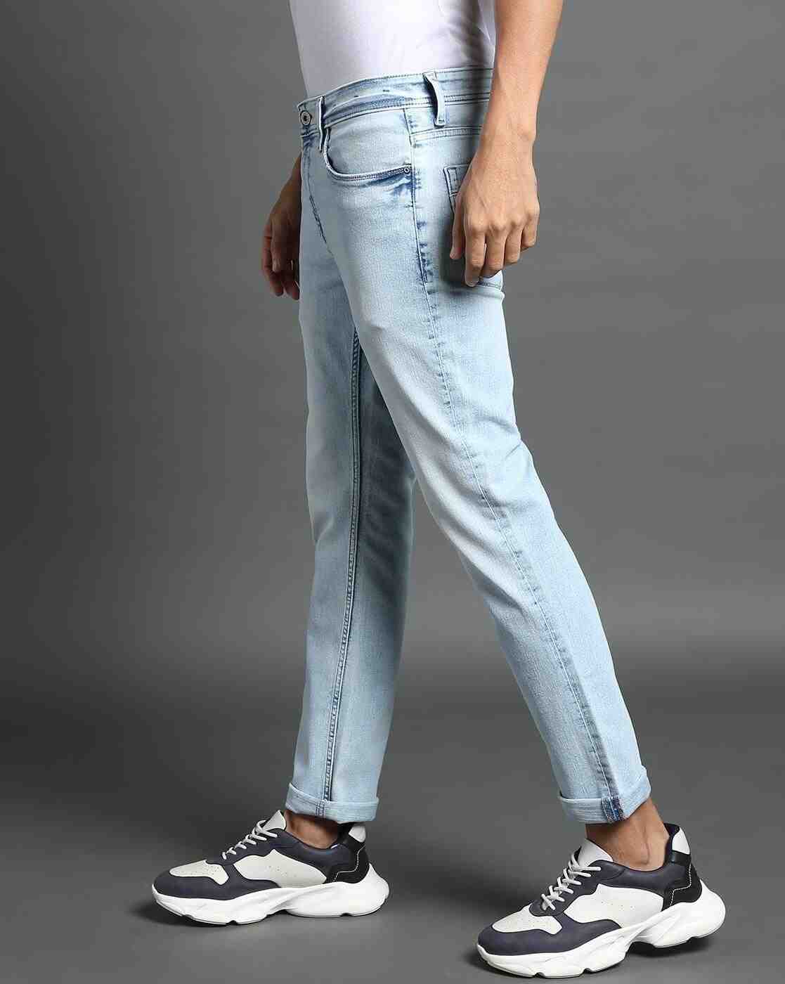 Lee Cooper | Men Acid-Wash Skinny Fit Jeans|1