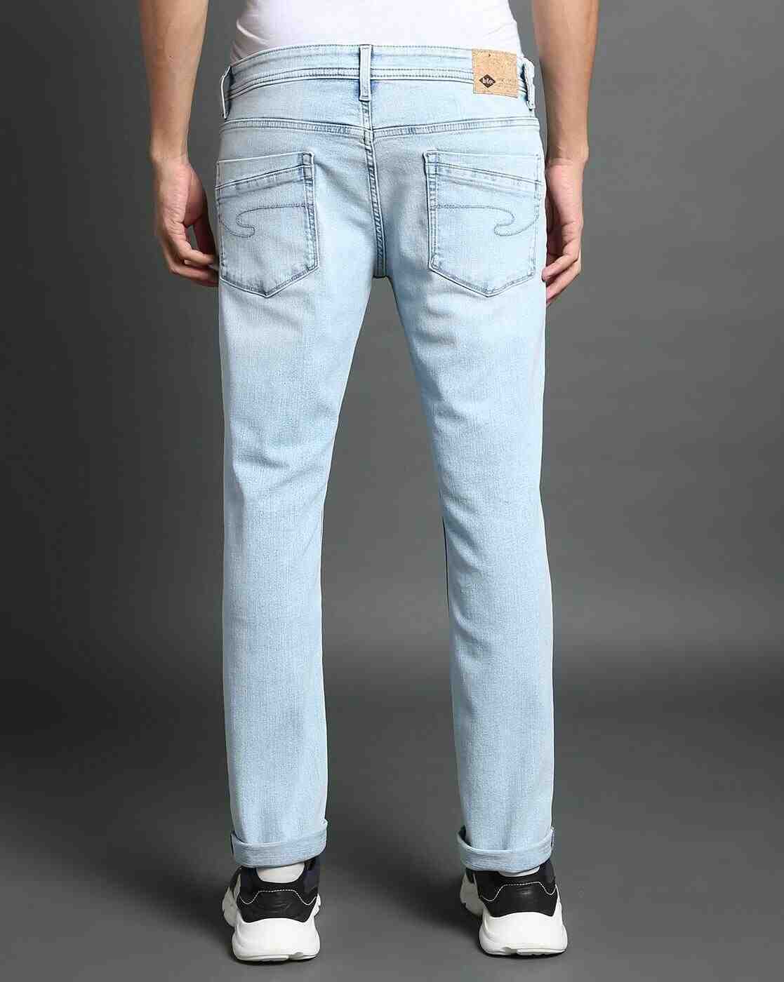 Lee Cooper | Men Acid-Wash Skinny Fit Jeans|2