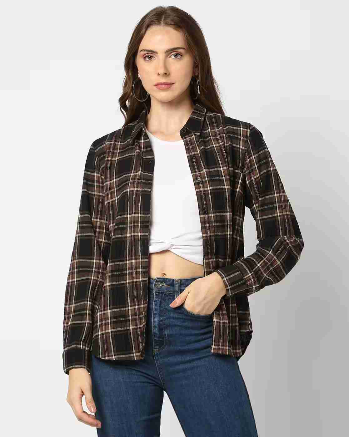Lee Cooper | Women Checked Regular Fit Shirt|0