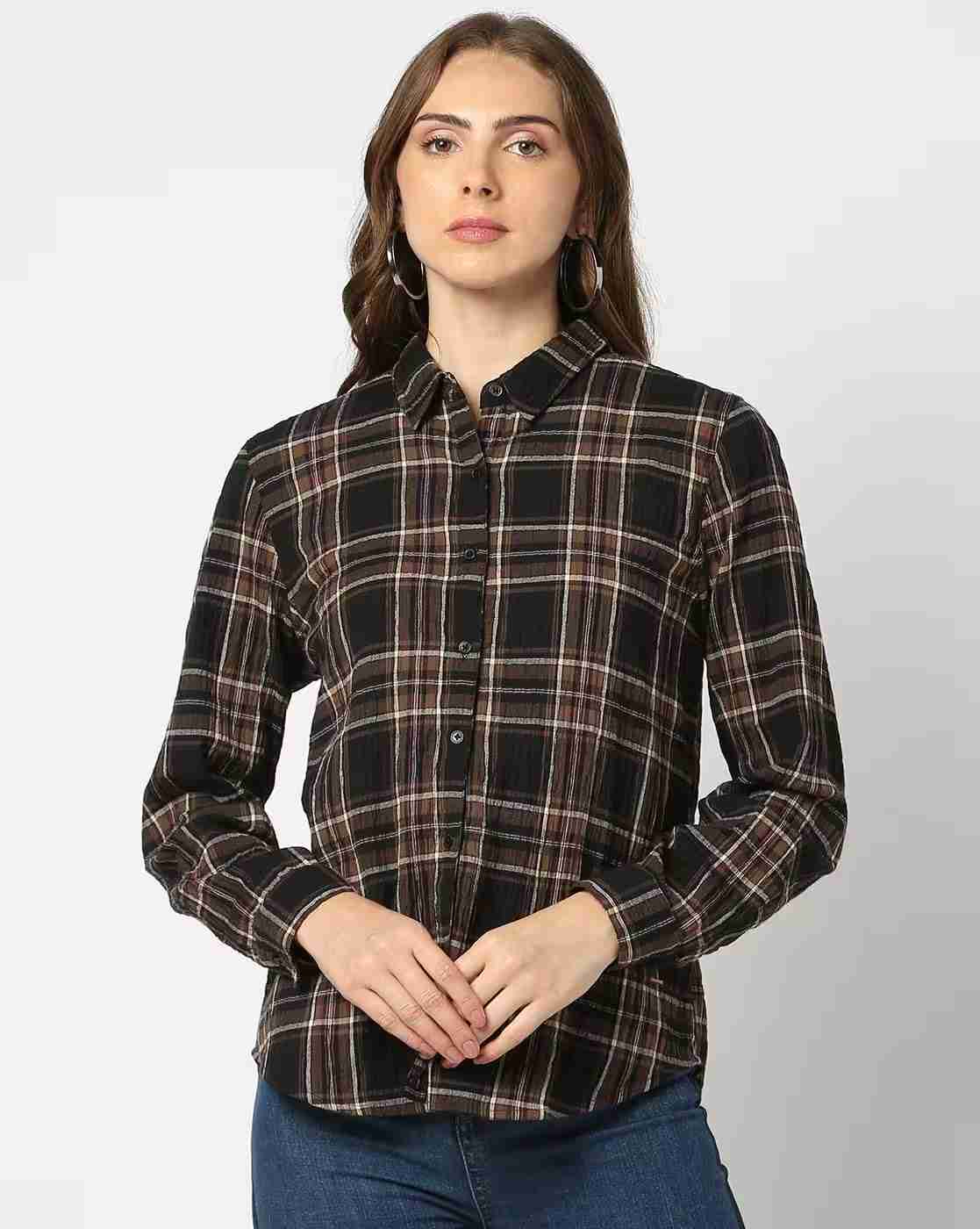 Lee Cooper | Women Checked Regular Fit Shirt|3