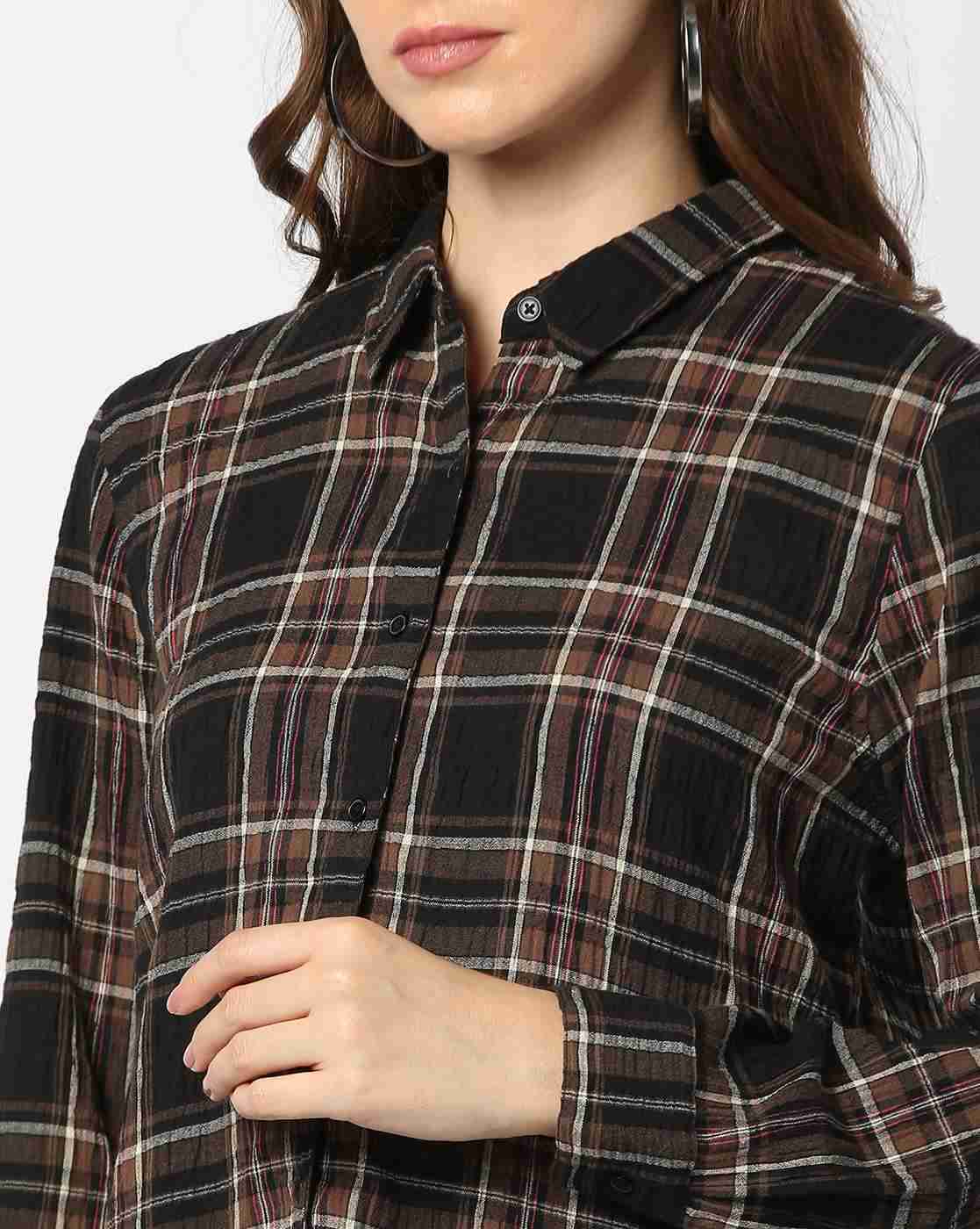 Lee Cooper | Women Checked Regular Fit Shirt|4