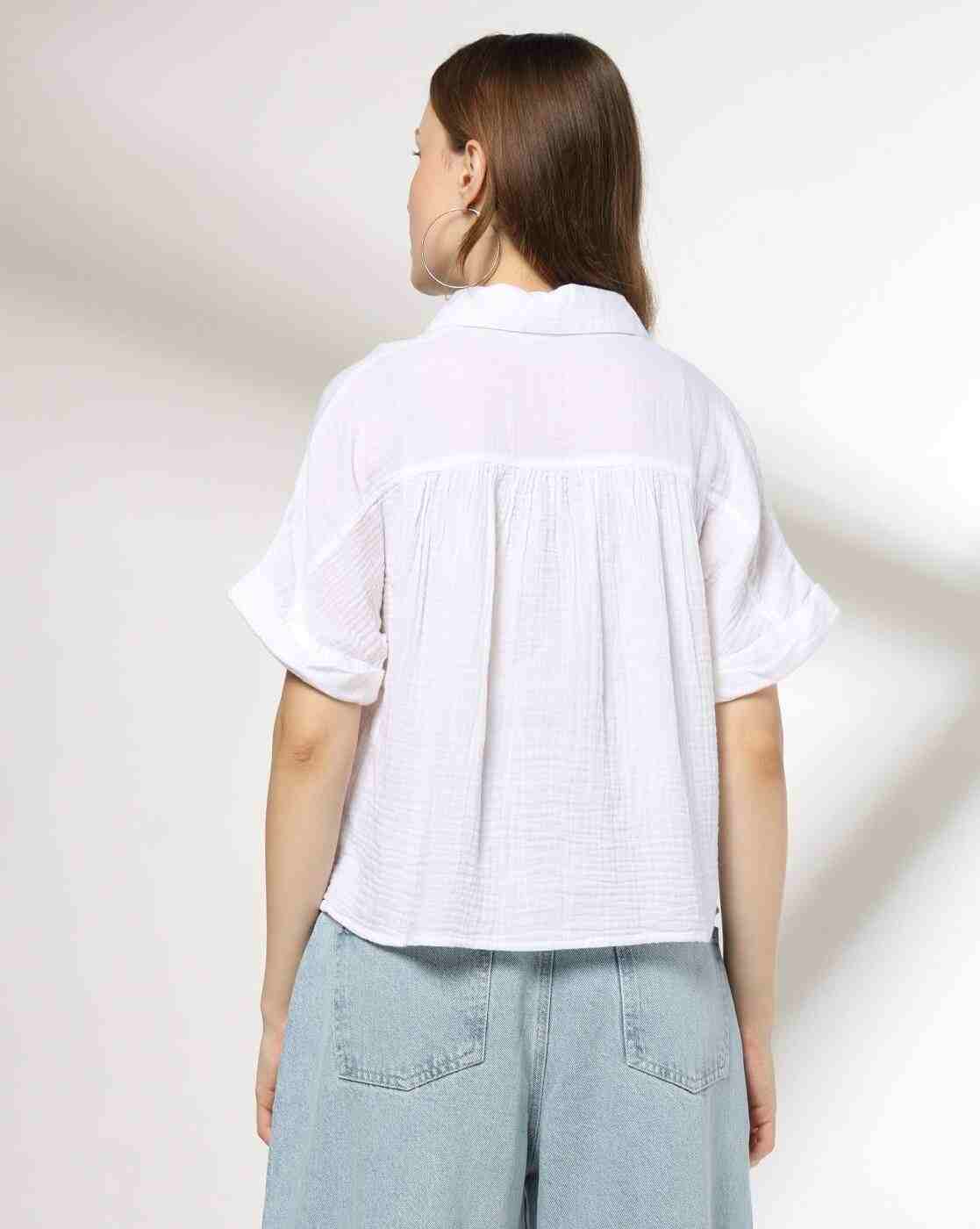 Lee Cooper | Women Relaxed Fit Cotton Shirt|2