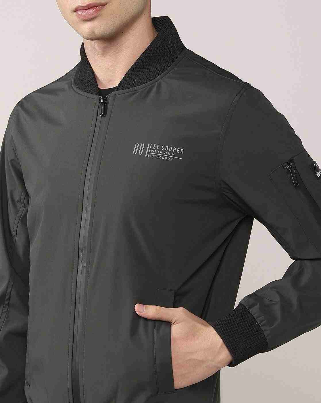 Lee Cooper | Men Regular Fit Bomber Jacket|5