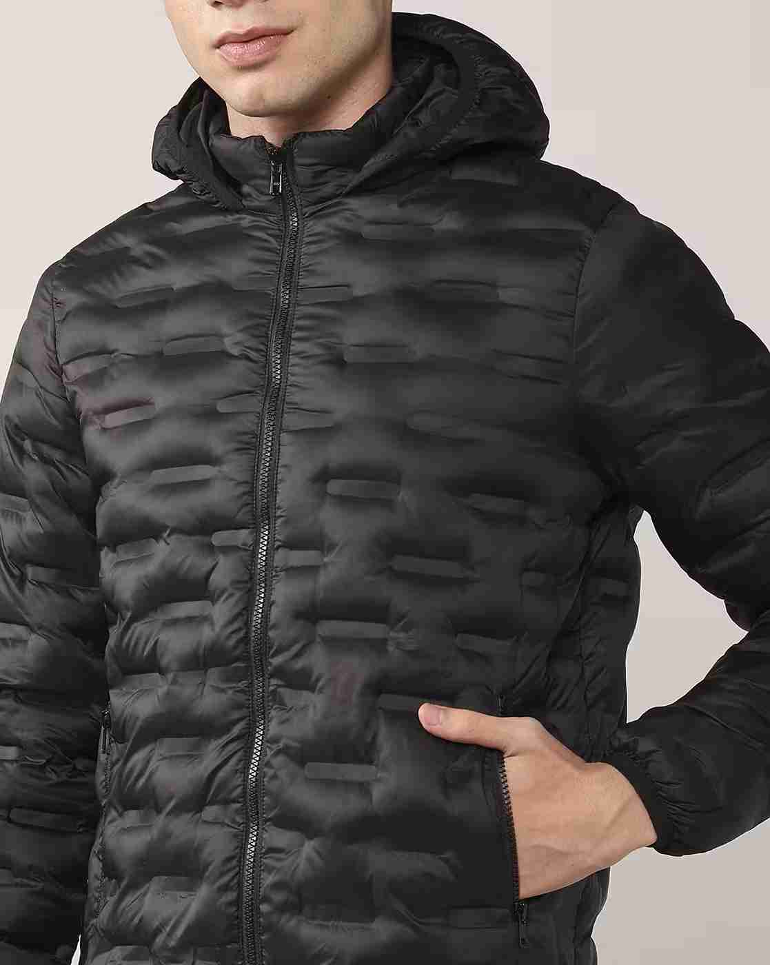 Lee Cooper | Men Quilted Regular Fit Winterwear Jacket|5