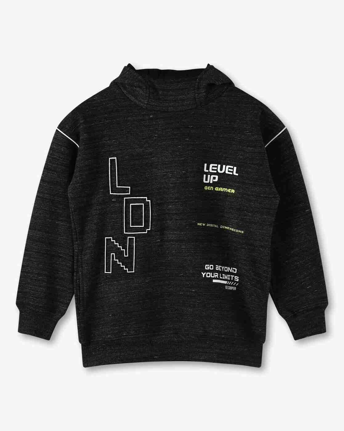 Lee Cooper | Boys Typographic Print Relaxed Fit Hoodie|0
